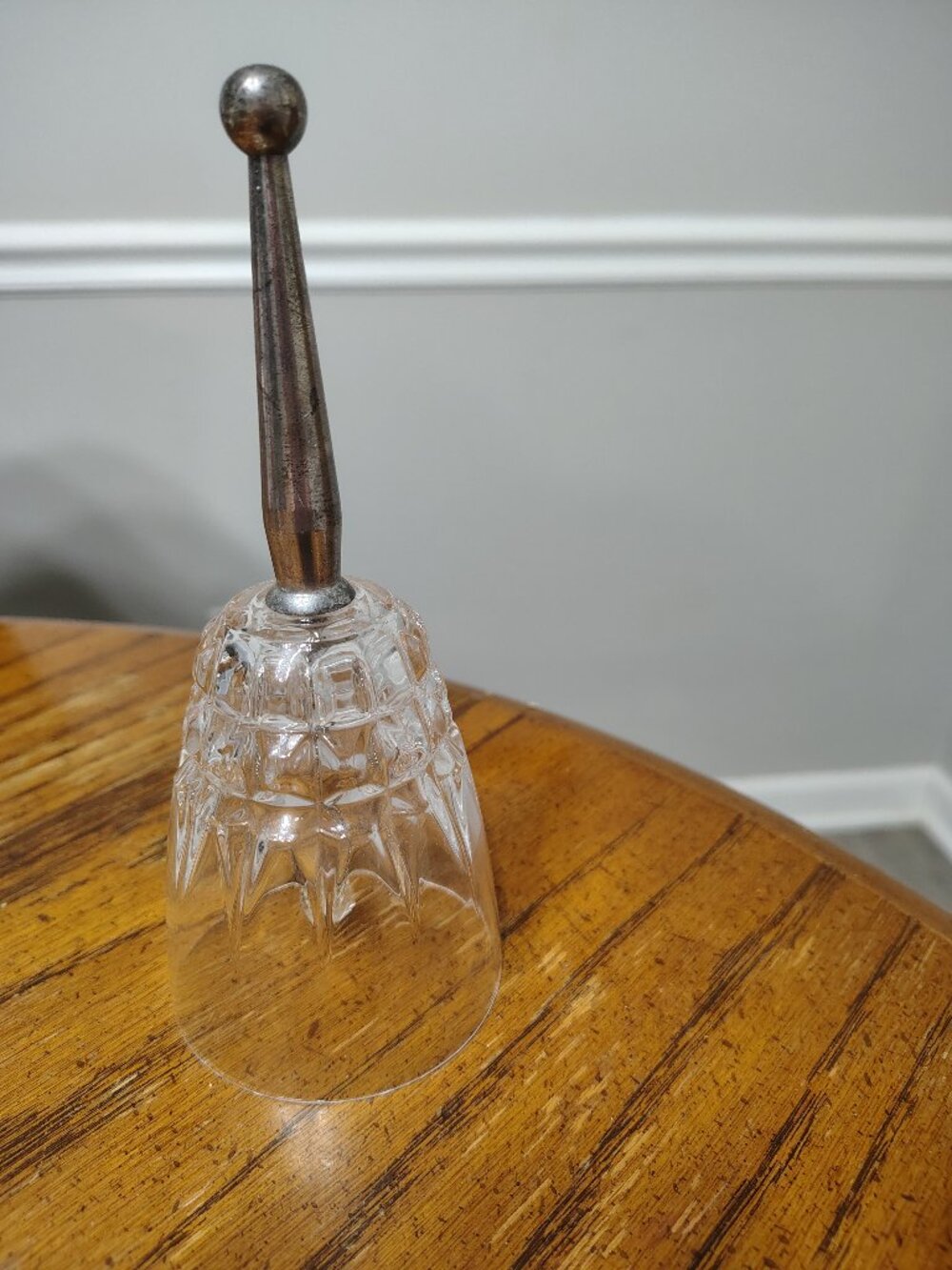 Crystal Clear Bell with Silver Handle - Picture 2 of 7